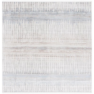 Mila MIL234 Power Loomed Indoor Area Rug - Beige/Blue - 6'7"x6'7"- Safavieh