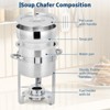 11QT Soup Chafer, Large Capacity Soup Chafer Sets of 2, Stainless Steel Round Soup Warmer for Party Buffet Event & Commercial Event - 3 of 4