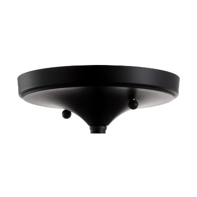 Contemporary Bronze Crystal 10" LED Flush Mount Chandelier