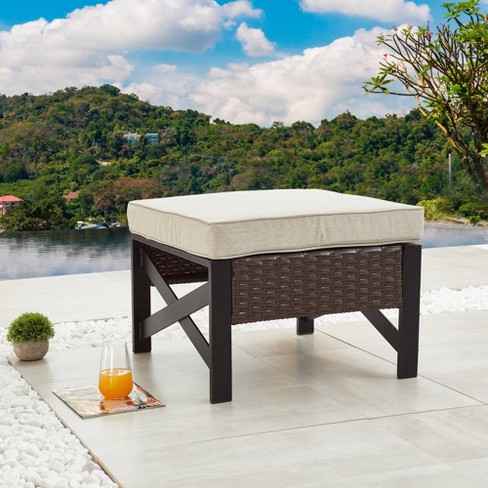 Rattan store ottoman target