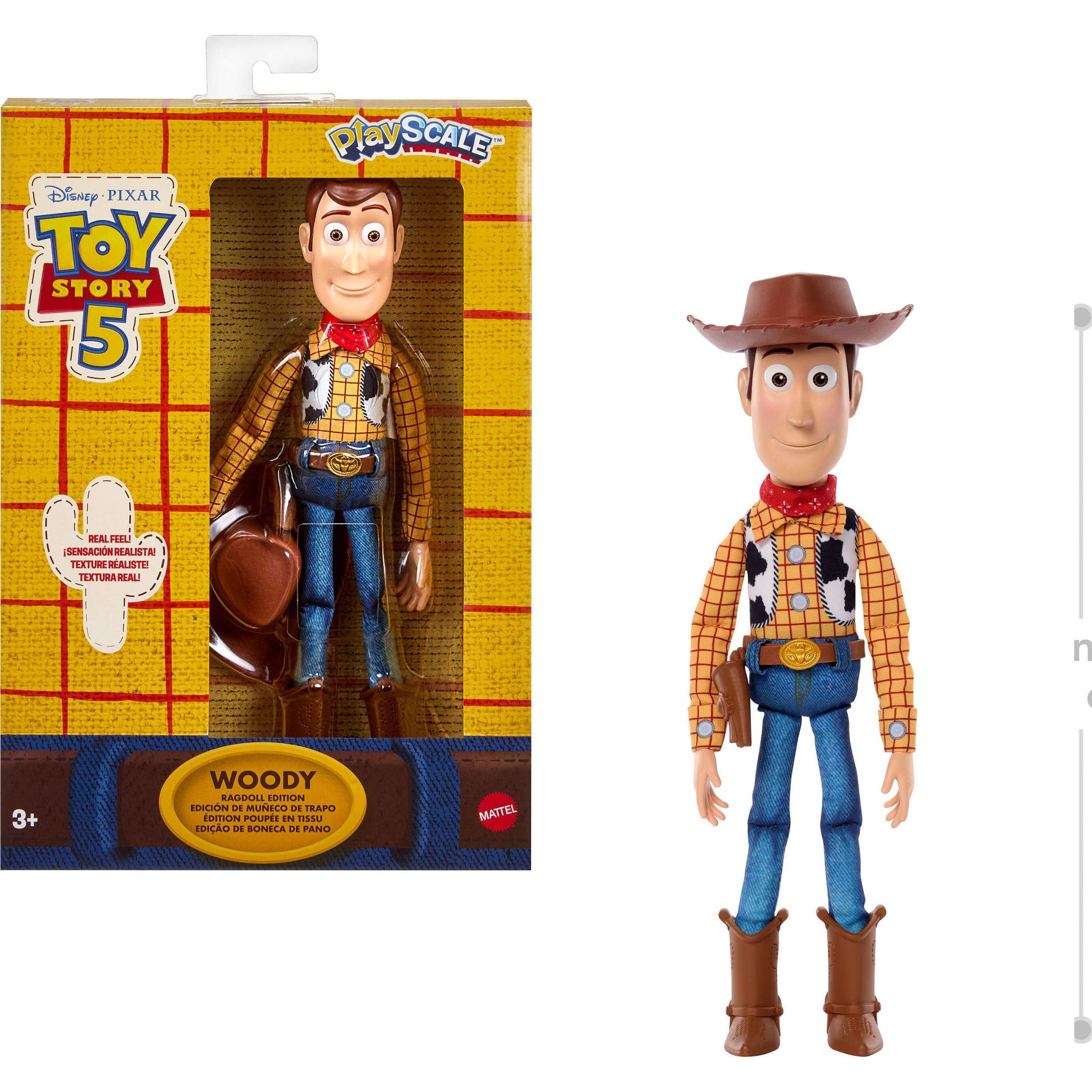 Disney and Pixar Toy Story 5 Woody Ragdoll Edition Figure, 7" Playscale Movie Accurate