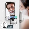 Shower Mirror for Shaving with Razor Holder, Large Anti-Fog Shave Mirror with No-Drilling Mount - 2 of 4