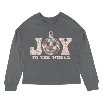 Girl ' Joy to the World Long Sleeve Tee - TINY WHALES