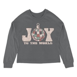 Girl ' Joy to the World Long Sleeve Tee - TINY WHALES - 1 of 1
