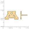 Black Bow Jewelry 10k Yellow Gold Minnesota Golden Gophers NCAA Post Earrings - 2 of 3