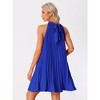 Allegra K Women's Tie Halter Neck Sleeveless Casual Flowy Dresses - 4 of 4