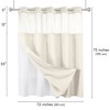 Americanflat 72x75 Hookless Waffle Pattern Shower Curtain - Water-Resistant Long Shower Curtain with Sheer Panel, Snap-In Liner, and Grommets - 2 of 4