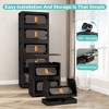 ChicFurnit Utility Storage Cabinets 4 Tiers Multi Use Storage Cabinet Folding Storage Cabinet for Home Spaces, Black, 20.47"*12.2"*10.83" - 3 of 4