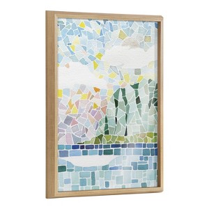 Kate and Laurel Blake One Fine Morning Framed Printed Glass by Janet Meinke-Lau, 18x24, Natural - 1 of 4