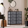Sorbus 8 Drawers Dresser- Storage Unit with Steel Frame, Wood Top, Fabric Bins - for Bedroom, Closet, Office and more - 3 of 4