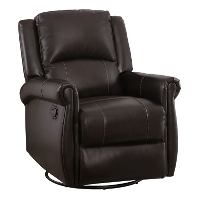 leather rocker glider