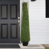 Northlight 6' Artificial Boxwood Cone Topiary Tree with Round Pot, Unlit - 2 of 4