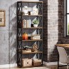 Hommoo 6-Tier Floor Standing Bookshelf with Open Shelves Brown - 3 of 4