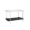 Angwin Mirrored Faux Marble & Chrome Console Table with Engineered Stone Shelf, Modern Accent Table for Entryway or Living Room - 2 of 4