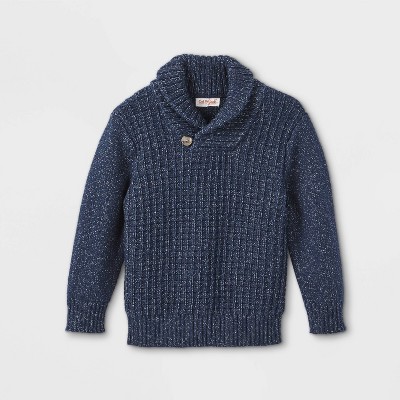 Toddler Boys' Shawl Collar Pullover Sweater - Cat & Jack™ Navy 18M
