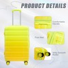 Ridstar 3-Piece Polycarbonate Wheeled Luggage Set with Gradient Color & Combination Lock-Yellow + Green - 4 of 4