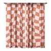 MariaMariaCreative Play Checkers Blush Single Panel Sheer Window Curtain - Deny Designs - image 3 of 4