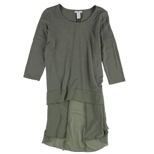 bar III Womens Chiffon-Trim Tunic Blouse - 1 of 2