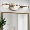 DAKAFUL Dimmable Bathroom Vanity Light,Vanity Fixtures Over Mirror with Glitter Acrylic Globe Shade,Led Wall Sconce for Bathroom/Bedroom - 2 of 4
