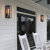 C Cattleya 2-Pack Brass Outdoor Wall Light Fixtures with Tempered Clear Glass Shade - 4 of 4