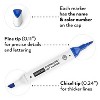 Best Choice Products Set of 228 Alcohol-Based Markers, Dual-Tipped Pens w/  Brush & Chisel Tip, Carrying Case - Blue