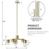 Maxax 28" 5-Light Glass Chandelier - 3 of 4