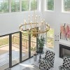BAOURE Large Black Wagon Wheel Chandeliers 39 Inch, 24 Light Modern Farmhouse Chandelier, Rustic Round Candle chandelier for Dining Room Living Room - 3 of 4