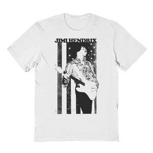 Jimi Hendrix Men's Stars And Stripes Short Sleeve Graphic Cotton T-Shirt - 1 of 1