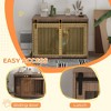 Gulches Dog Crate Furniture, End Table Dog Cage for Large Sized Dog, Dog Kennel Furniture for Indoor Use, 39" x 23" x 24", Walnut Brown - 3 of 4