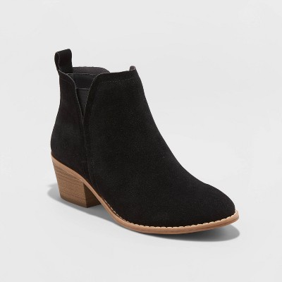 target black suede boots