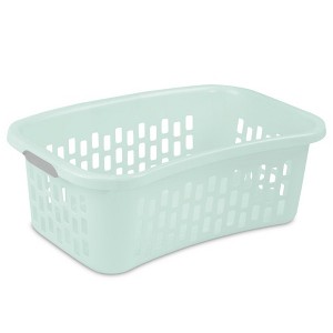 Sterilite HipHold Laundry Basket, 1.5 Bushel Plastic Clothes Hamper, Mint, 18 Pk - 1 of 1