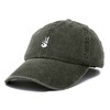 Dalix Peace Sign Embroidered V Cotton Dad Hat Baseball Cap Adjustable Mens - 4 of 4