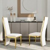 Velvet Upholstered Dining Chairs Set of 2,Modern Dining Chair with Stainless Steel Legs,Minimalist High Back Dining Chair for Kitchen-Koiai - 2 of 4