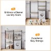 5-Tier Wood Over-the-Washer Dryer Storage Shelf 30" A+B - 4 of 4