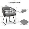 Pellebant Patio Rattan Dining Chairs Set Outdoor Dining Chairs with Cushions and Armrest Wicker Dining Armchairs Porch Chairs - 2 of 4