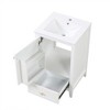 NicBex 20" Bathroom Storage Cabinet with Sink, Bathroom Vanity, 1 Spacious Cabinet Door and 1 Drawer for Bathroom, White - 2 of 4