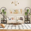 2 Pack 6 Tier Tall Plant Stand Metal Indoor Plant Stand With Detachable Wheels Half Moon Shape Plant Stands With Drawers Large Plant Display Stand - 3 of 4