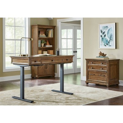 Porter Brown Wood 2-Drawer Lockable Lateral File Cabinet