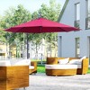 Aghana Digitals 10' Red Cantilever Patio Umbrella: UV/Water Resistant, 360° Crank Lift, Steel Frame - 2 of 4
