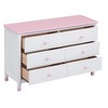 Storage Dresser Wood Storage Cabinets Easy Installation Drawer Cabinet With 6 Drawers Storage Cabinet - 3 of 4