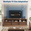 70" Mid Century TV Stand for 65 70 75 Inch TVs, Modern Entertainment Center with 3 Drawers & Open Shelves - 3 of 4