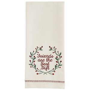 Park Designs Embroidered Friends Are Best Christmas Dishtowel Set of 2 - 1 of 3