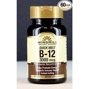 Windmill Vitamin B-12 Lozenge 3000 mcg - 60 Tablets - 1 of 2