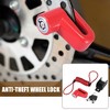 Unique Bargains Universal Bike Motorcycle Anti-theft Disc Brake Lock Red with Red Rope Set 2.2" x 1.8" x 1.0" - 2 of 4