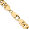 Black Bow Jewelry Men's 10k Yellow Gold 9.3mm Hollow Miami Cuban (Curb) Chain Bracelet - 4 of 4