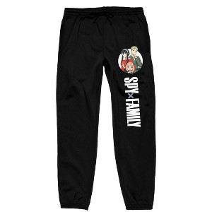 Spy x Family Logo and Character Family Men's Black Graphic Sweats - 1 of 3