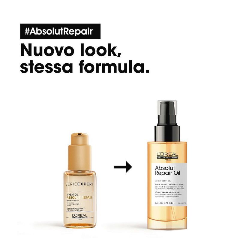 L'Oreal ABSOLUT REPAIR 10-in-1 Leave-in Oil (3.04 oz) Absolute Nourishes, Resurfaces & Repairs | Loreal Quinoa & Proteins |  Dry & Damaged Hair, 2 of 7