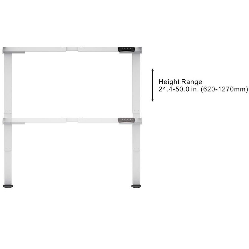 Monoprice Dual Motor 3-Stage Sit-Stand Desk, v2, White | Ergonomic Work From Home, Office, Workstation Stand up Desk - Workstream Collection, 3 of 7