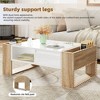 KTMBDW Coffee Table with Storage, Wood Coffee Table with Two Tone, Glossy Open Display Area and 2 Storage Drawers for Living Room, Bedroom - 4 of 4