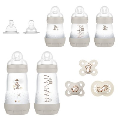 MAM Feeding & Soothe 6 Pcs Starter Set 4 x Self-sterilising Bottles & 2  Soothers